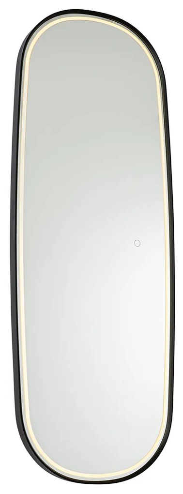 Moderné zrkadlo do kúpeľne čierne vrátane LED a dotykového stmievača - Geraldien