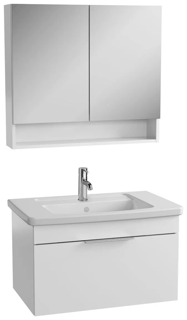 Kúpeľňová skrinka s umývadlom VitrA Mia 65x50x43 cm biela lesk 10149