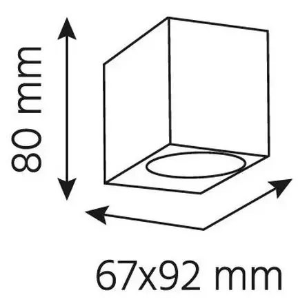 Nástenné svietidlo FLAVIO SQUARE OZZO 1A-WH GU10 IP44 WHITE FLAVIO-SQUARE-1A-WH FLAVIO-SQUARE-1A-WH