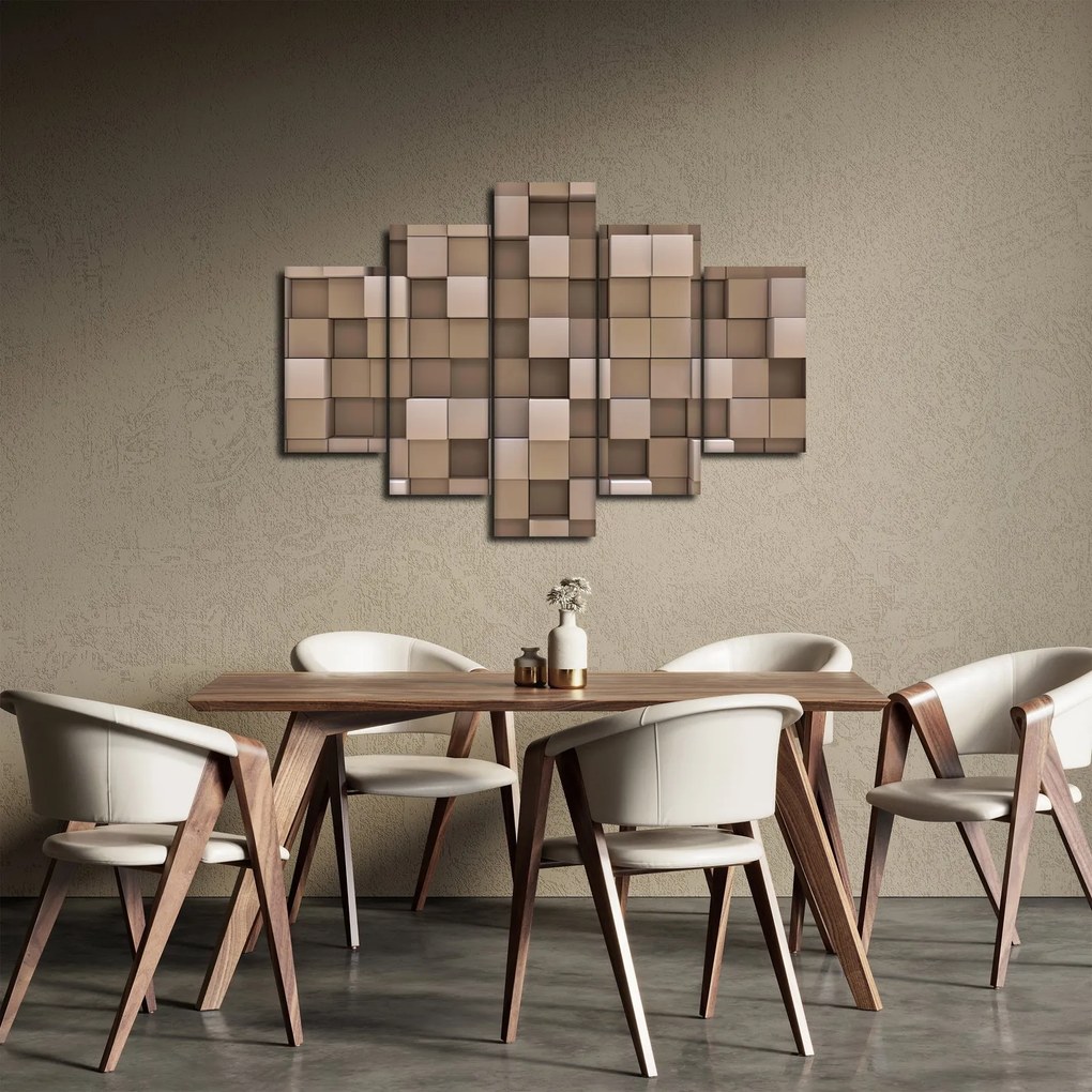 Obraz - Béžové kocky (150x105 cm)