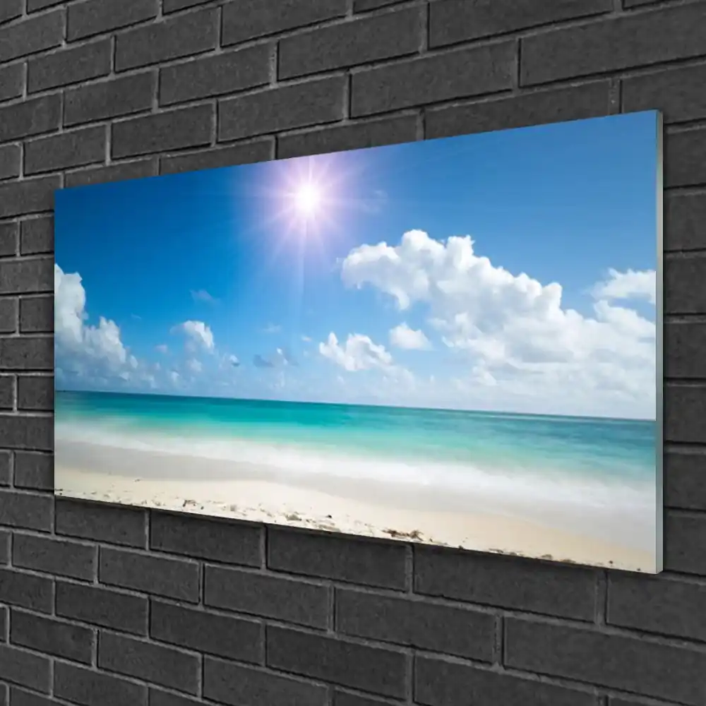 Obraz na skle More pláž slnko krajina 125x50 cm | BIANO