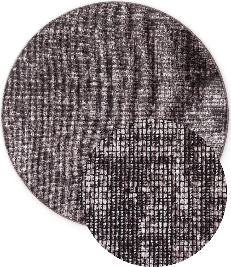 ELLE Decoration, Kusový koberec Brilliance Prisma 106311 Brown z kolekcie Elle kruh, 160x160 (priemer) kruh, hnedá, obývacia izba