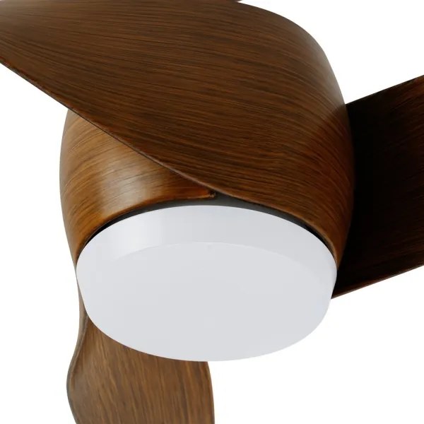 Immax NEO 07286L-LED Stm. str. ventilátor LED/18W/230V hnedá Wi-Fi Tuya + DO