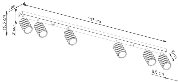 Brilagi - LED bodové svietidlo CRESTO 6xGU10/10W/230V čierna