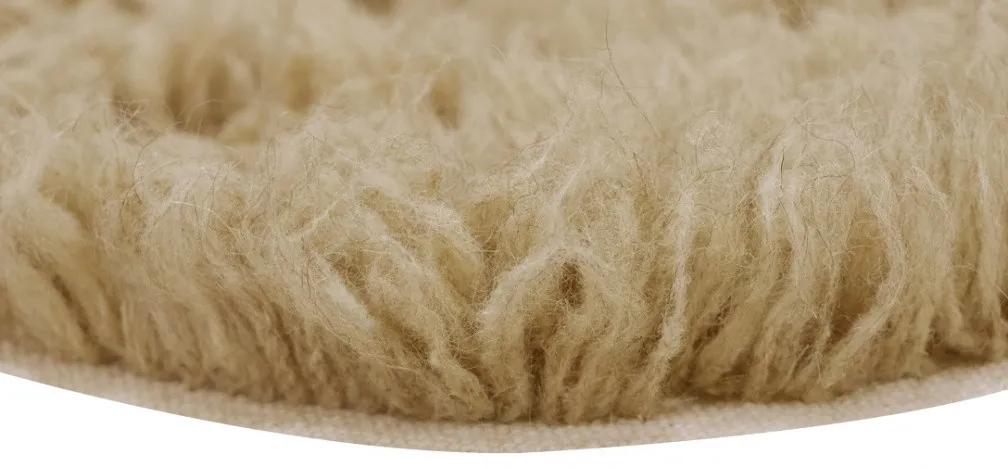 Lorena Canals koberce Vlnený koberec Woolly - Sheep Beige - 75x110 tvar kožušiny cm