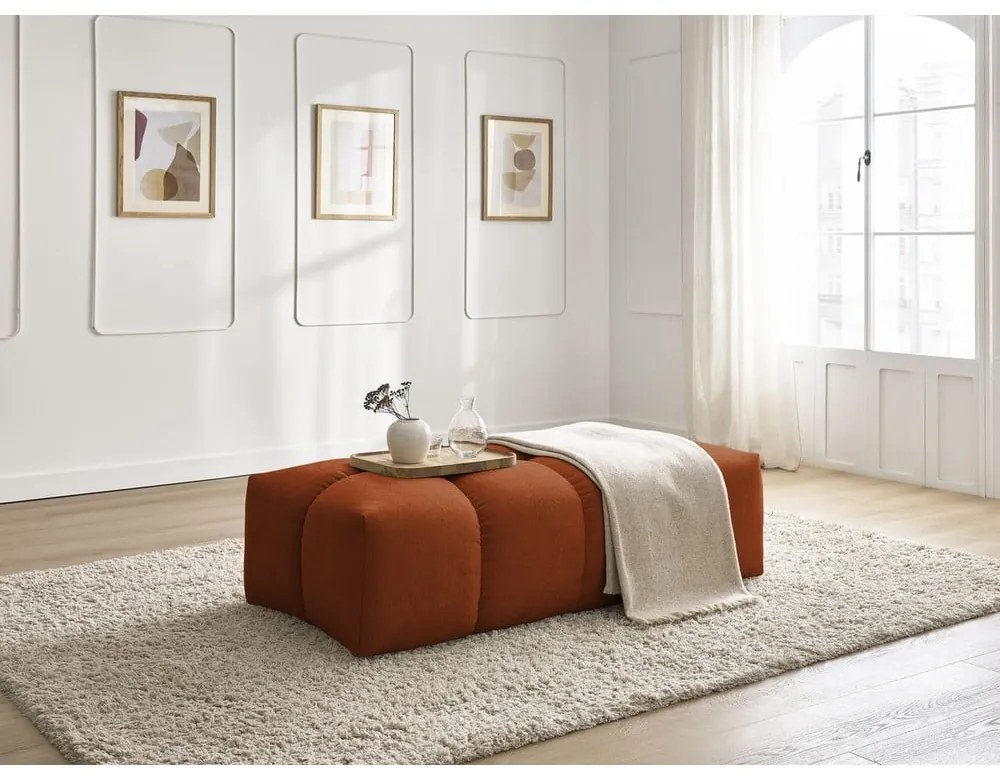 Ženilková podnožka v tehlovej farbe Everest – Bobochic Paris