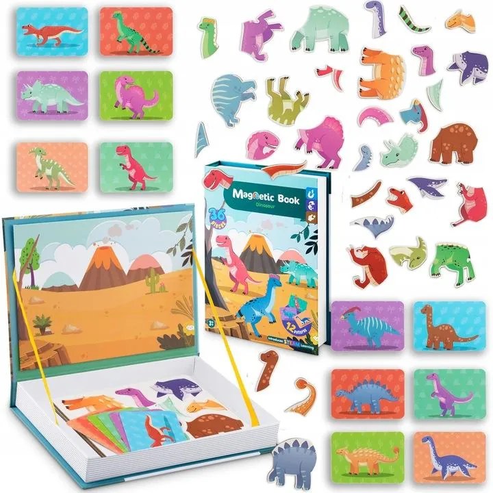 Magnetická puzzle kniha Dinosaury RK-770 Ricokids 777000