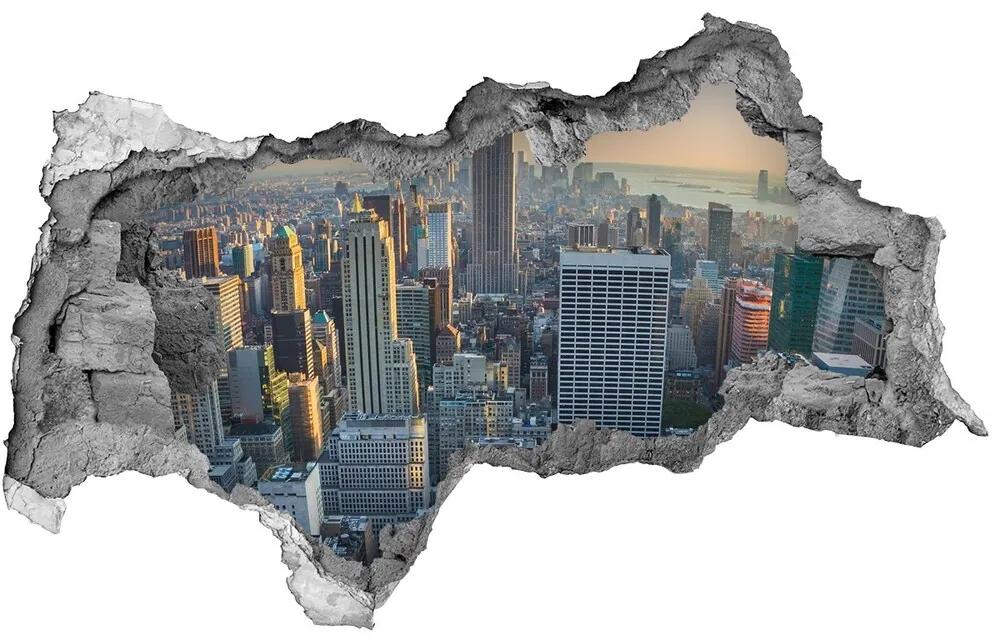 Fototapeta diera na stenu 3D Manhattan new york city nd-b-70712483