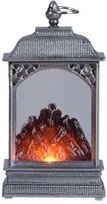 Home Styling Collection Lampáš s LED kameňom vo vnútri, 13 cm Farba: Čierna