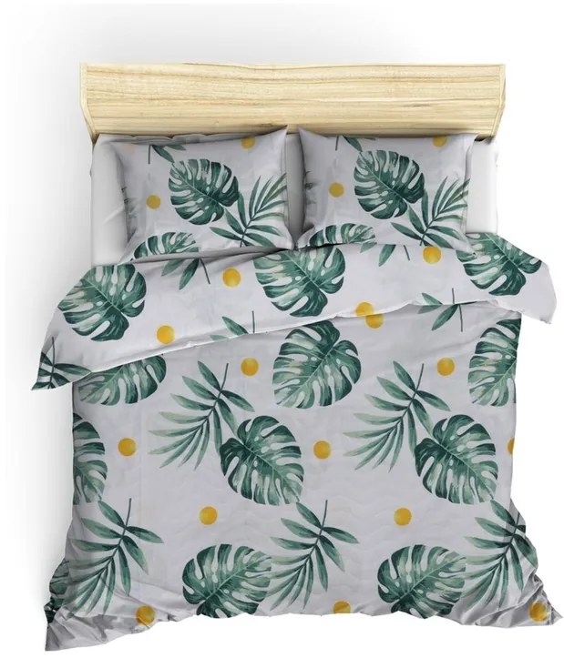 Súprava prehozov Lamo s vankúšmi 200x220 cm zeleno-biela
