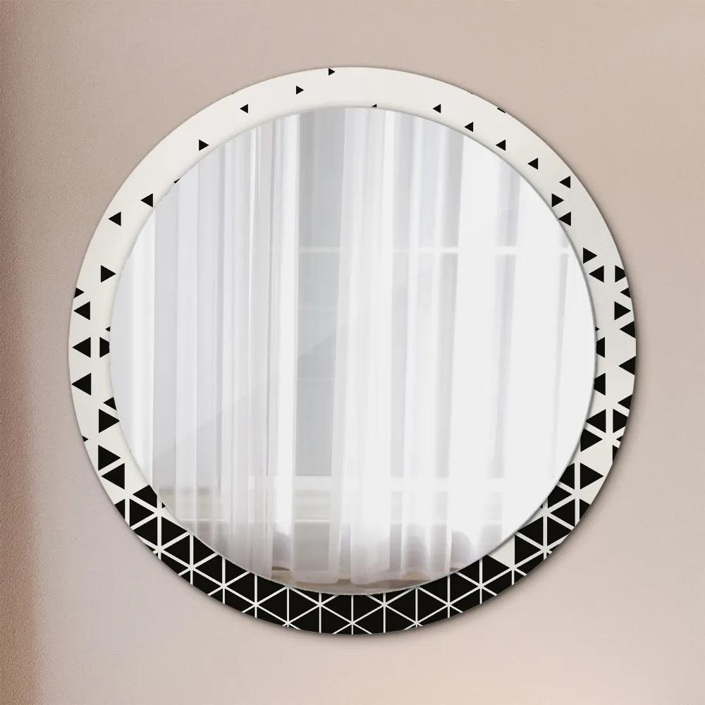 Okrúhle ozdobné zrkadlo Abstraktný geometrický fi 100 cm