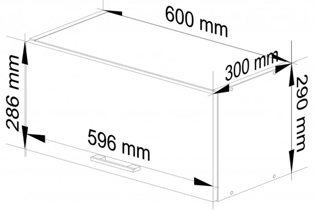 Kuchynská skrinka OLIVIA W60OK - biela/beton