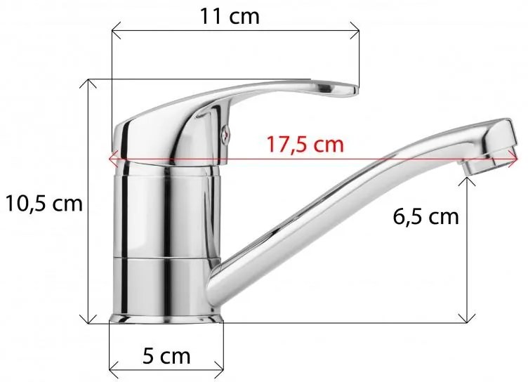Erga Robinet, umývadlová batéria h-105, chrómová, ERG-YKA-BZ.ROBINET