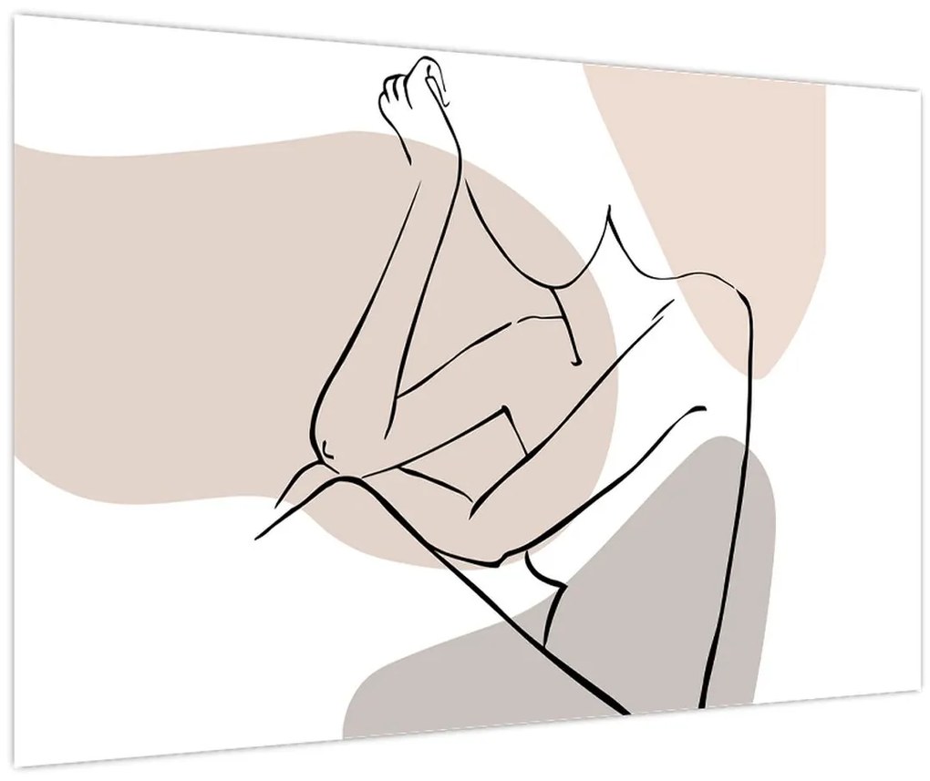 Obraz - Woman body line art N⁰1 (90x60 cm)