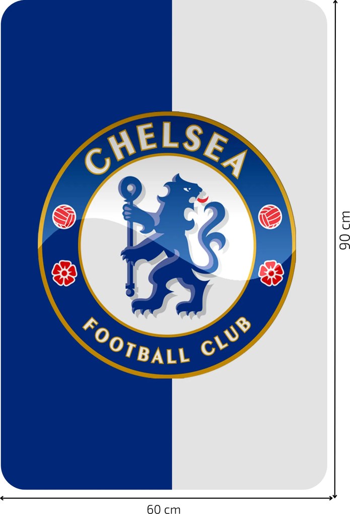 60x90cm Chelsea FC - textilná nálepka na stenu
