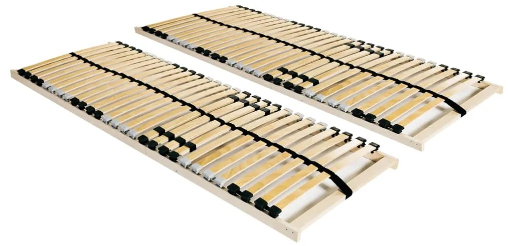 Lamelové posteľné rošty 2 ks s 28 lamelami a 7 zónami 90x200 cm 3051431