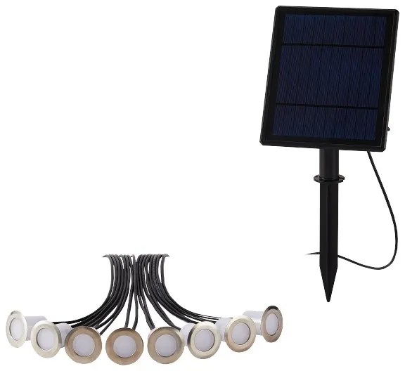 Immax NEO 07905L - LED RGB Stmievateľné solárne svietidlo 8xLED/0,25W/5V IP65 Tuya