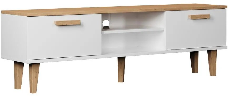 TV Stolík 160 Denver Biela/Hikora