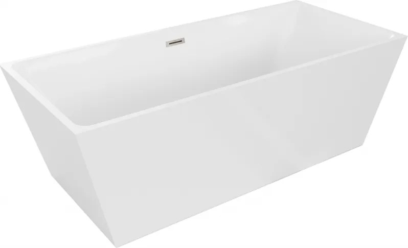 Mexen Lita, voľne stojaca vaňa 170 x 75 cm, biela, brúsená oceľ prepad, 52121707500-97
