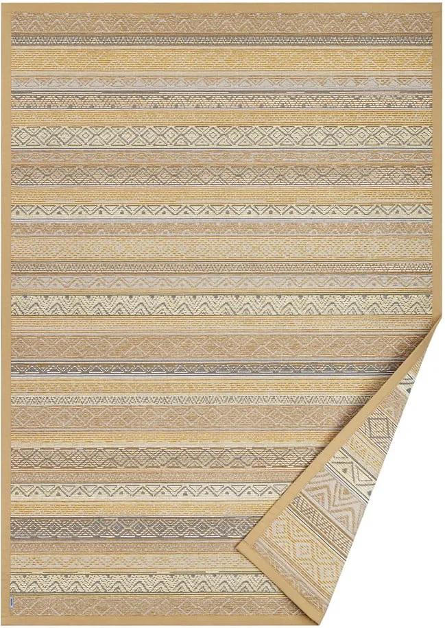 Svetlohnedý vzorovaný obojstranný koberec Narma Ridala, 140 × 70 cm