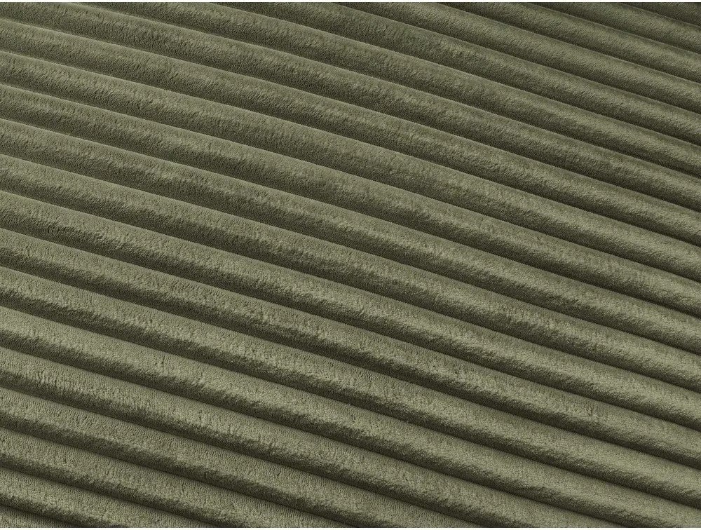 Zelená menčestrová pohovka na každodenné spanie/rozkladacia 220 cm Hugo – Bobochic Paris