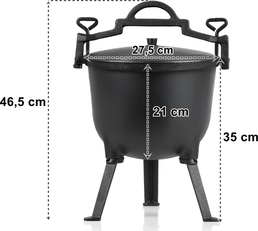 Litinový kotlík KESEL 8 L černý