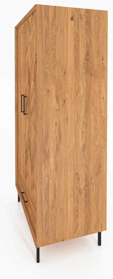 Šatníková skriňa z dubového dreva v prírodnej farbe 97x196 cm Abies - The Beds