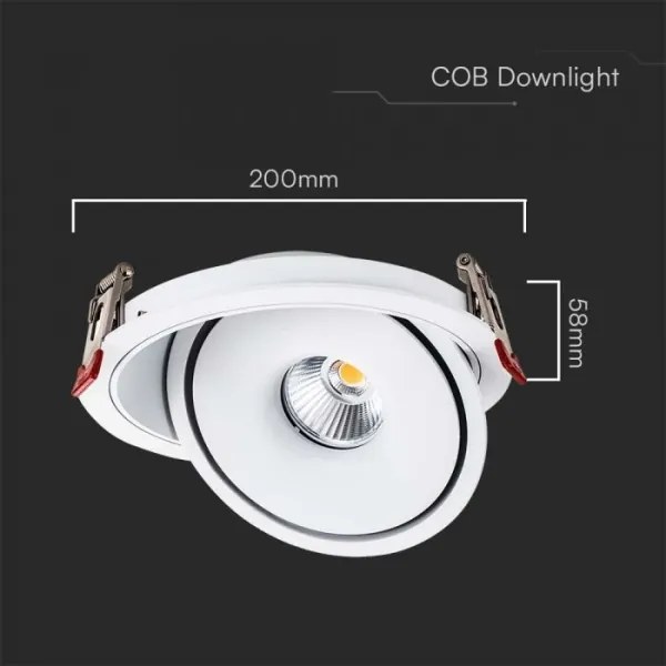 LED Podhľadové bodové svietidlo LED/28W/230V 3000/4000/6400K pr. 20 cm biela