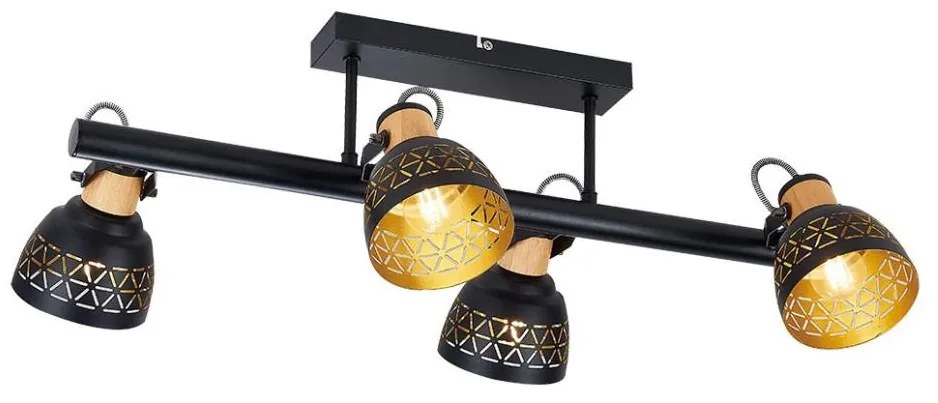 Prezent 27524 - Prisadený luster MESCALA 4xE14/40W/230V čierna