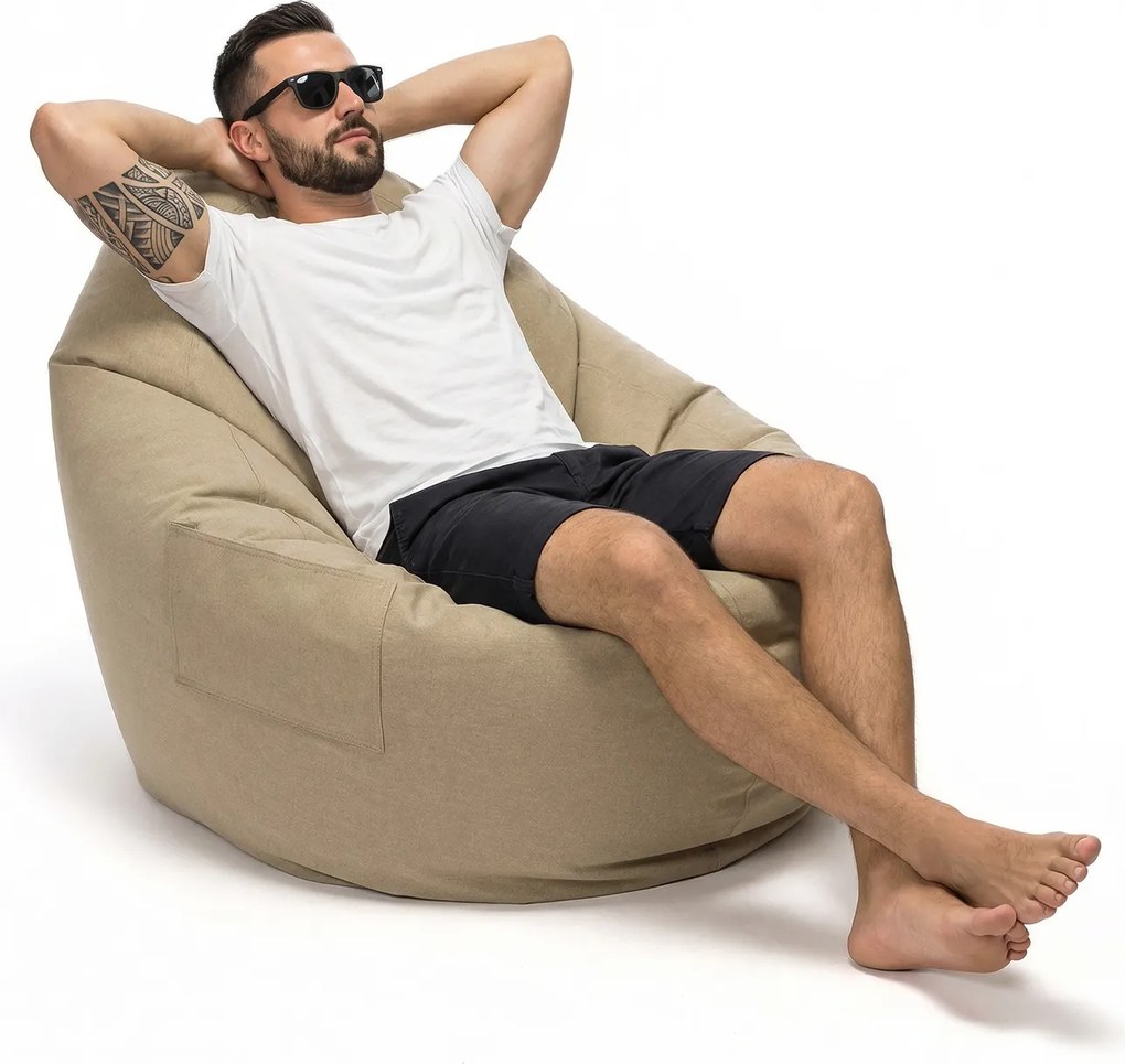Sedací vak Zac Atlanta – vodeodolný outdoor vak na terasu a do záhrady Farba: Pistáciová
