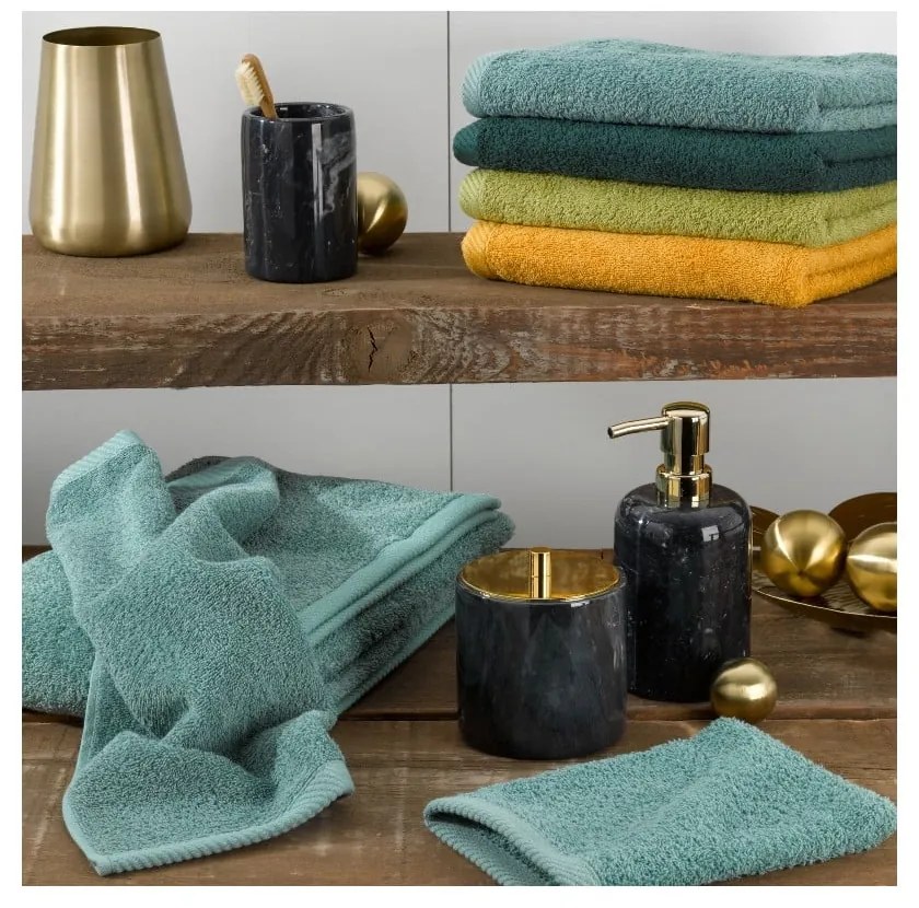 Čierny mramorový téglik na zubné kefky Kela Liron