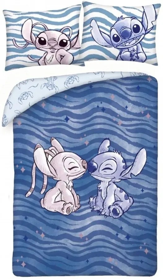 Bavlnené posteľné obliečky Lilo & Stitch - motív Wave - 100% bavlna - 70 x 90 cm + 140 x 200 cm