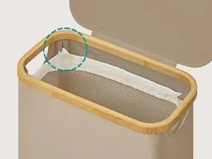 Koš na prádlo Leslie 65 L hnědý