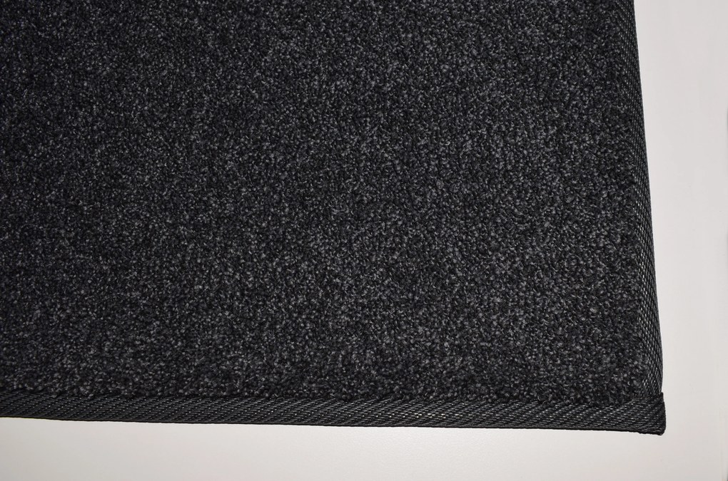Lano, Kusový koberec Supersoft s bordurou 800 čierny, 60x100, čierna, chodba / predsieň