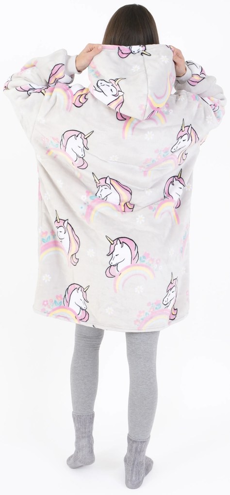 Baránková mikina mikroplyš – Jednorožec veľkosť M