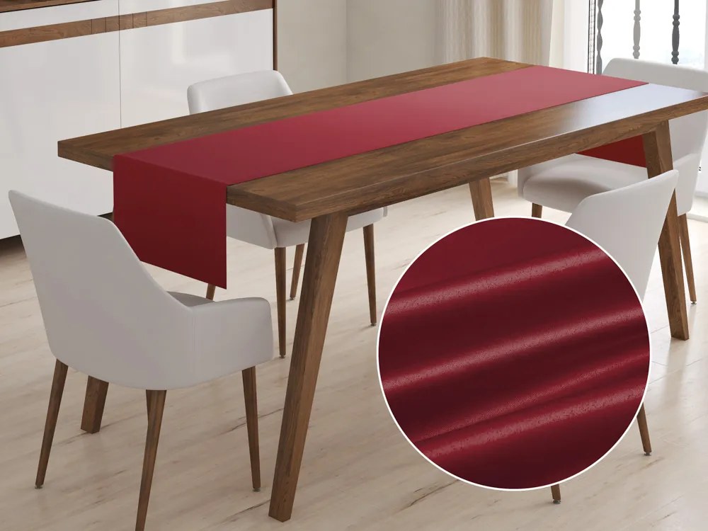 Biante Saténový behúň na stôl polyesterový Satén LUX-036 Vínovo červený 35x140 cm