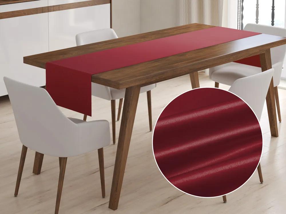 Biante Saténový behúň na stôl polyesterový Satén LUX-036 Vínovo červený 35x160 cm