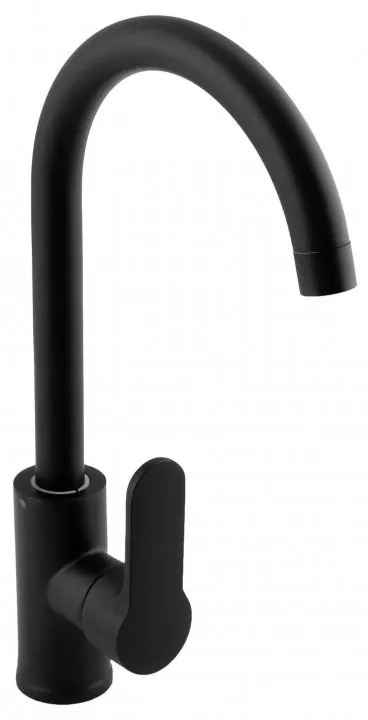 Erga Grifo, vysoká drezová batéria s otočnou výlevkou h-340, čierna matná, ERG-YKA-BZ.GRIFO-FB