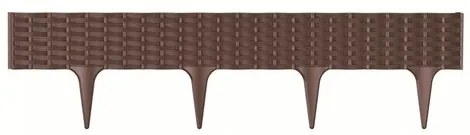 Trávny lem Rattan hnedá, 390 cm