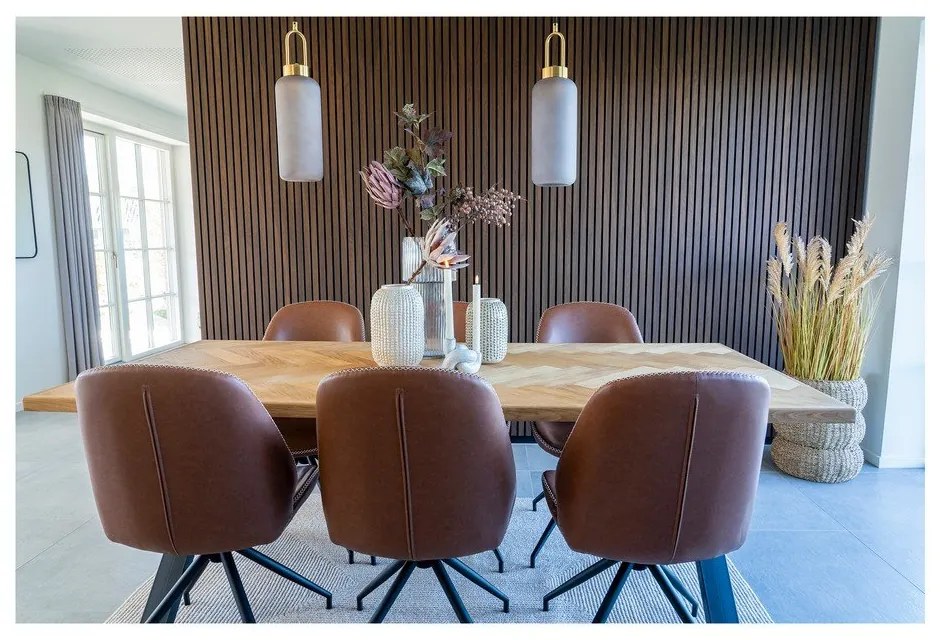 Koňakovohnedé jedálenské stoličky v súprave 2 ks Monte – House Nordic