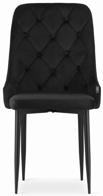 Set troch jedálenských stoličiek CAPRI čierne (čierne nohy) (3ks)