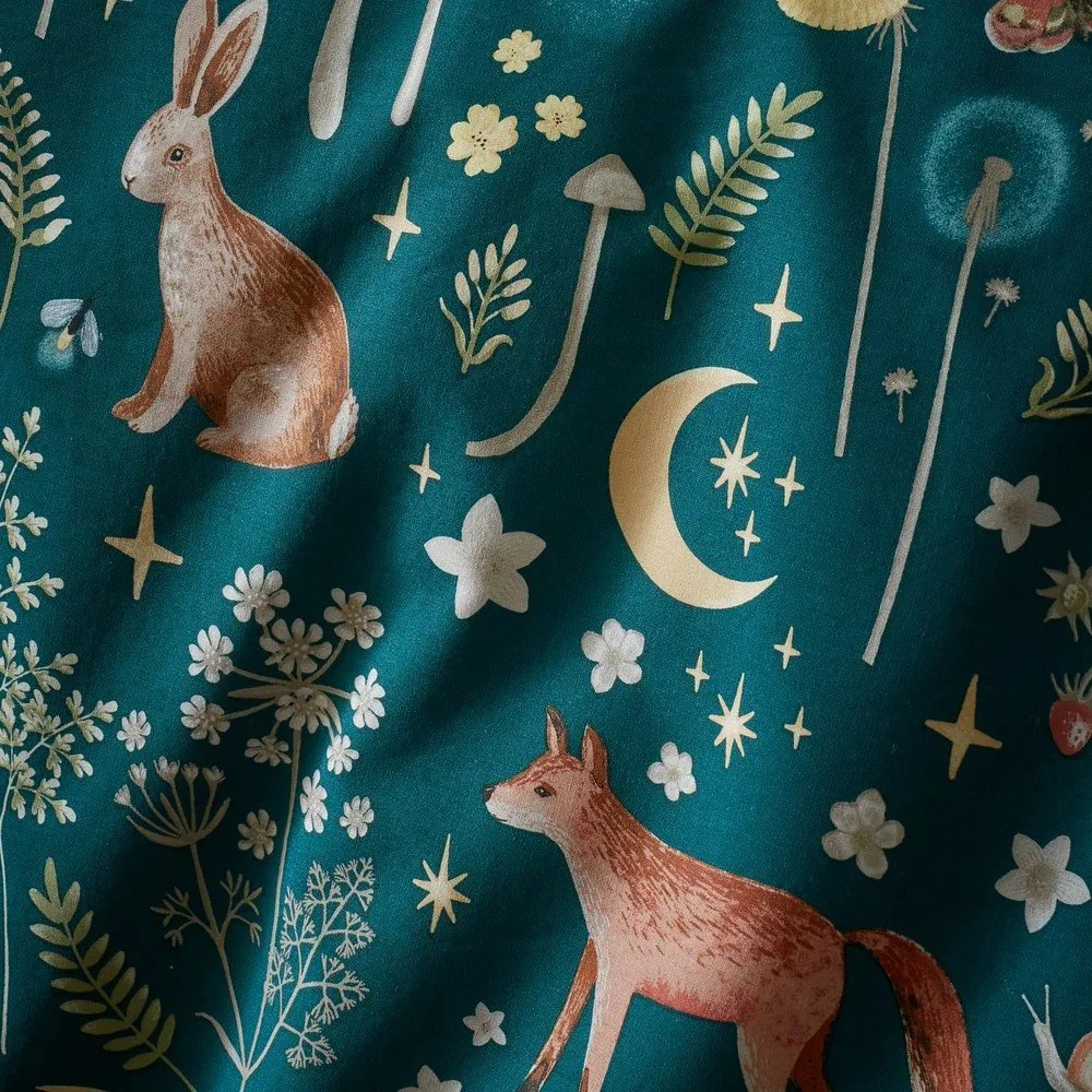 Tmavozelené obliečky na dvojlôžko 200x200 cm Enchanted Twilight – Catherine Lansfield