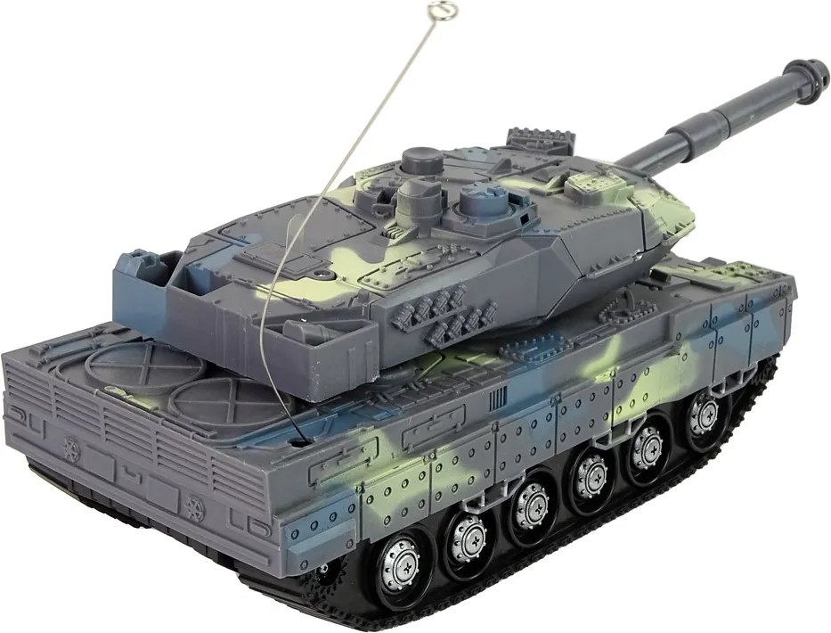 LEAN Toys Vojenský tank diaľkovo ovládaný Moro Shooting Noise