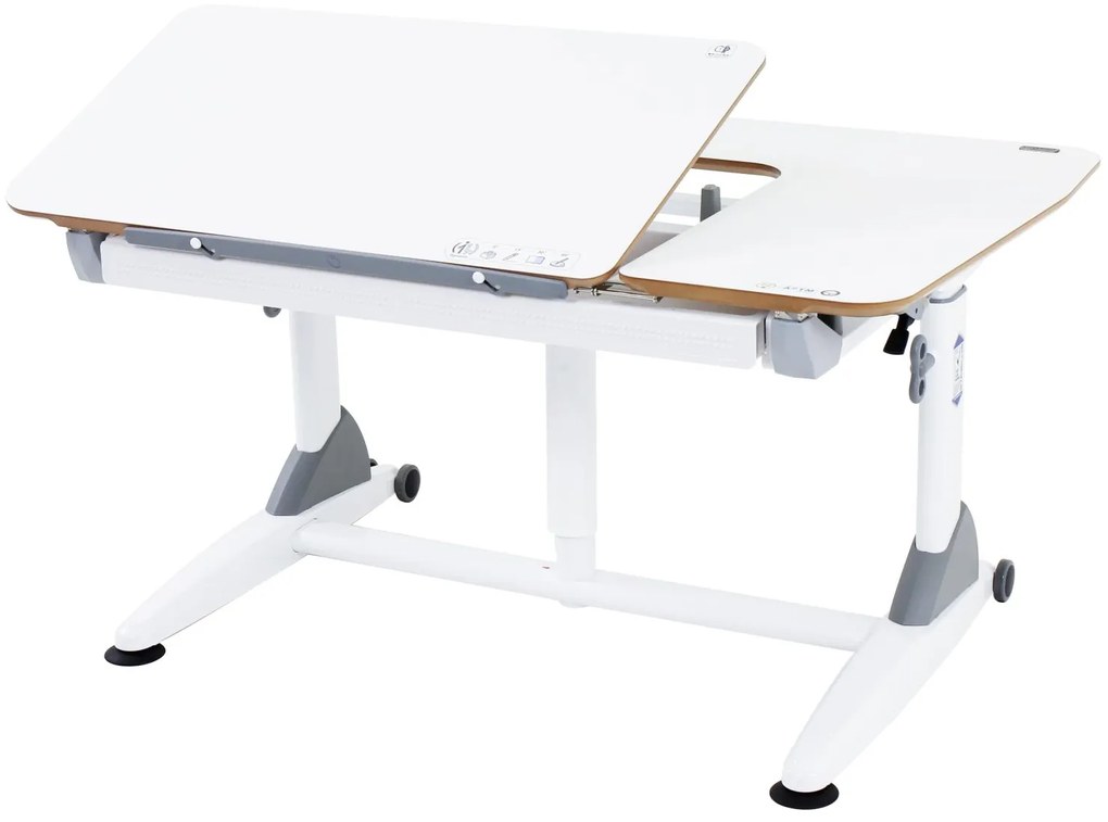 AMADEUS - AMADEUS Detský rastúci stôl ROLAND V biely