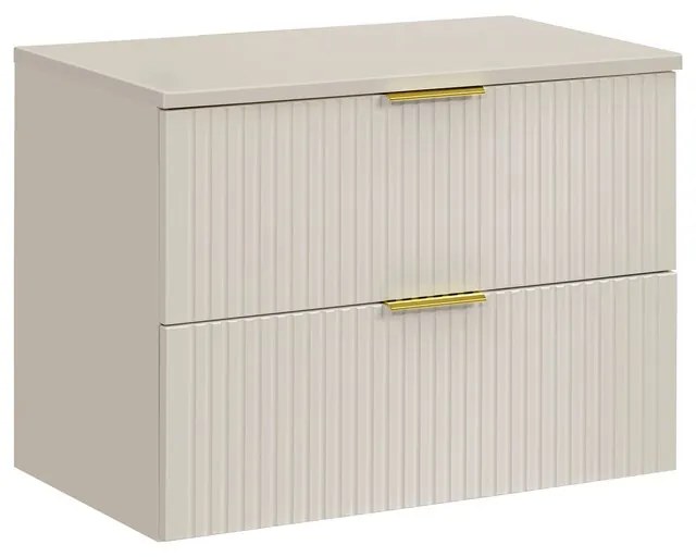 Závesná skrinka pod umývadlo Adele Cashmere s doskou 80 cm kašmír