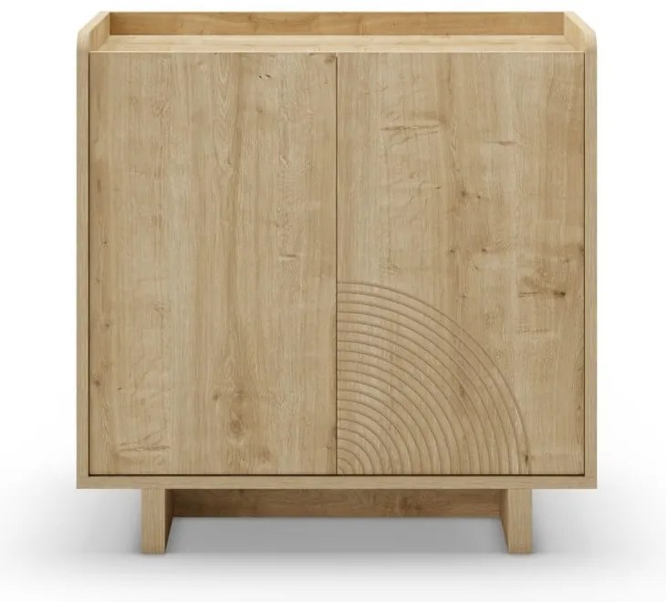 Skrinka v dekore duba v prírodnej farbe 80x80x40 cm Daira – Marckeric