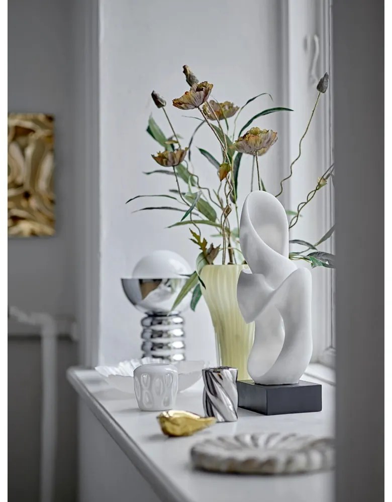 Stolová lampa v striebornej farbe so skleneným tienidlom (výška 32 cm) Spike – Bloomingville