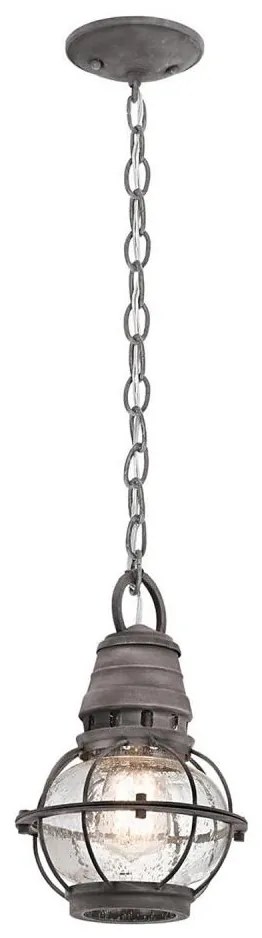 Kichler KL-BRIDGEPOINT8S - Vonkajší luster BRIDGE POINT 1xE27/60W/230V IP44