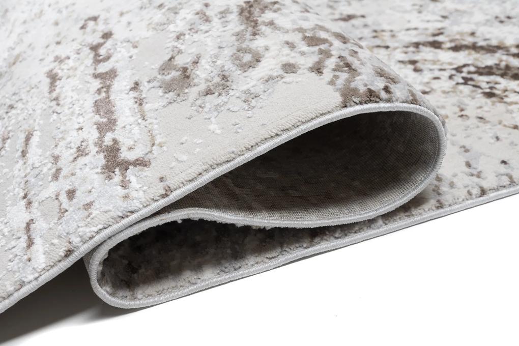 Krémovo-sivý dizajnový vintage koberec