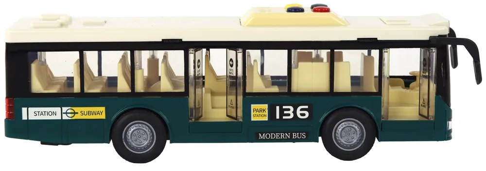 Lean Toys Zelený autobus 1:16 – svetelné a zvukové efekty